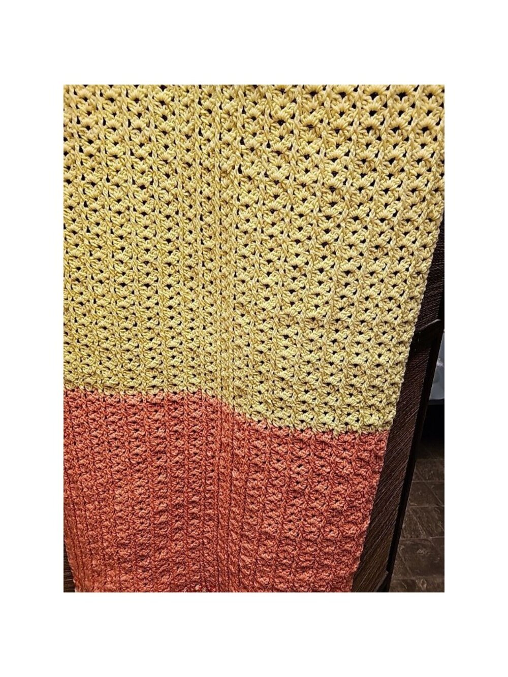 Afghan 53in. X 28in Melon Yellow